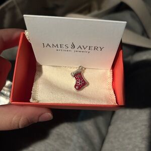 James Avery Festive Red Stocking charm